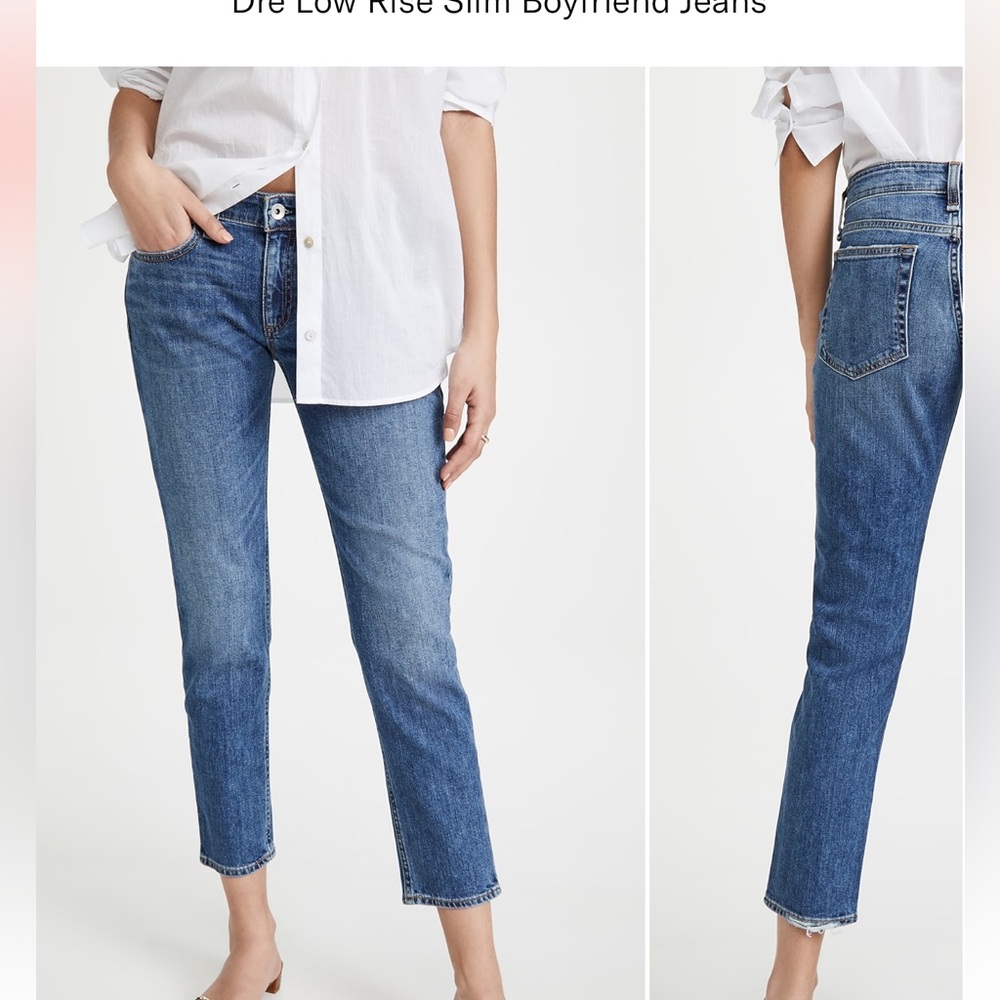 Rag & Bone Dre Low Rise Slim Boyfriend Jeans in Ash